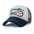 PREMIUM Wolf Mascot Embroidery Trucker Hat Mesh Back Baseball Cap