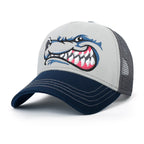 PREMIUM Wolf Mascot Embroidery Trucker Hat Mesh Back Baseball Cap