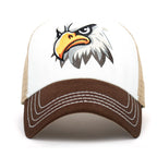 PREMIUM Eagle Mascot Embroidery Trucker Hat Mesh Back Baseball Cap
