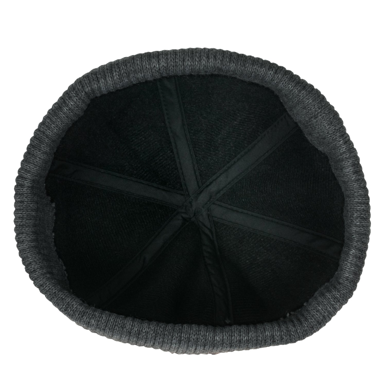 Faux Leather Solid Color Skully Beanie Ribbed Knit Band Hat