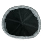 Faux Leather Solid Color Skully Beanie Ribbed Knit Band Hat