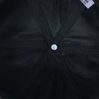 Faux Leather Solid Color Short Beanie Strap Back Winter Hat Casual Cap