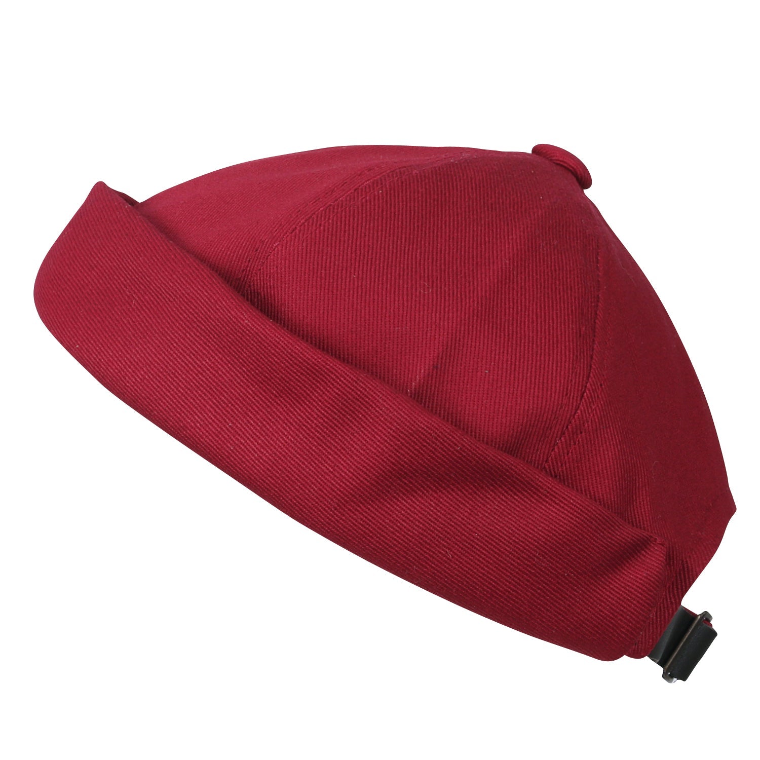 Solid Color Cotton Short Beanie Strap Back Casual Cap Soft Hat