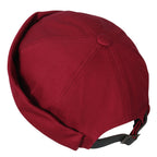 Solid Color Cotton Short Beanie Strap Back Casual Cap Soft Hat