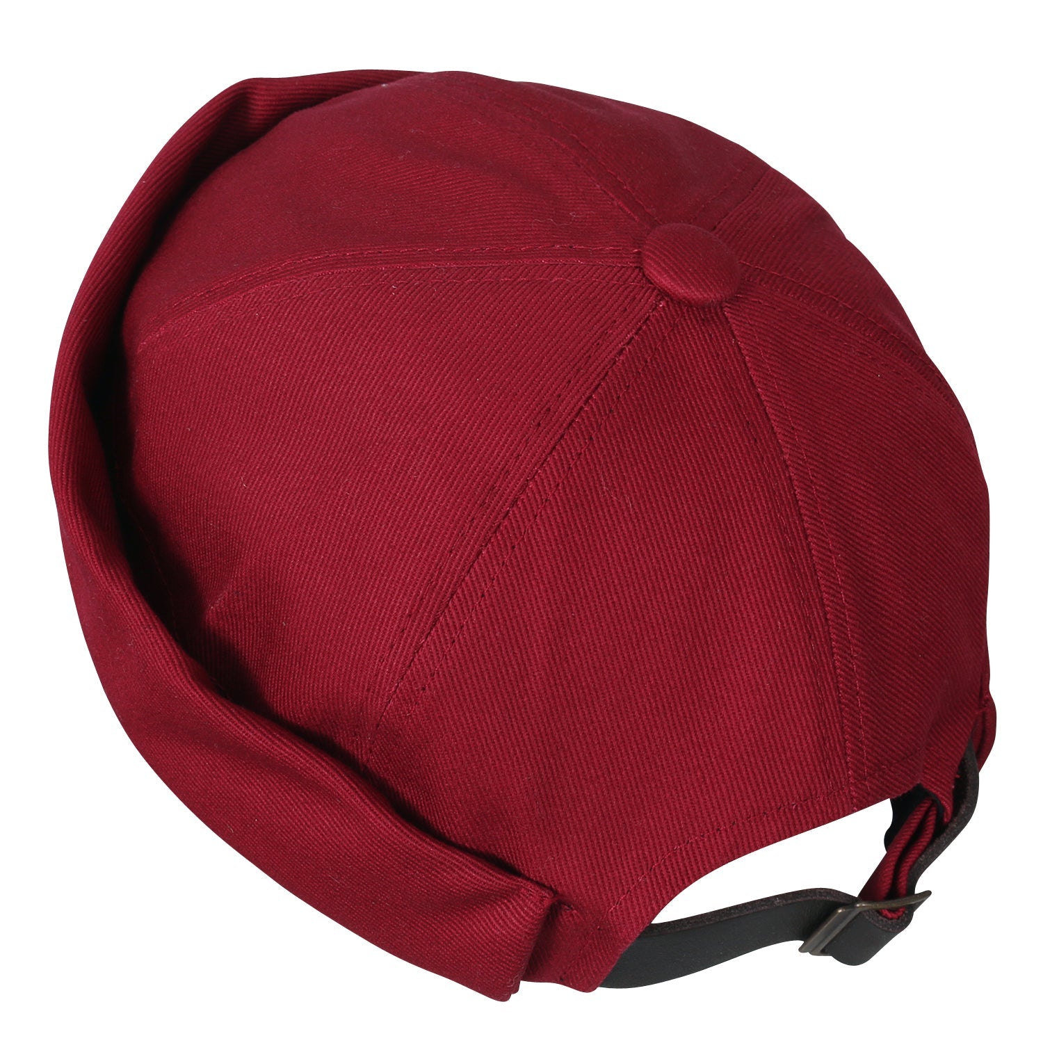 Solid Color Cotton Short Beanie Strap Back Casual Cap Soft Hat