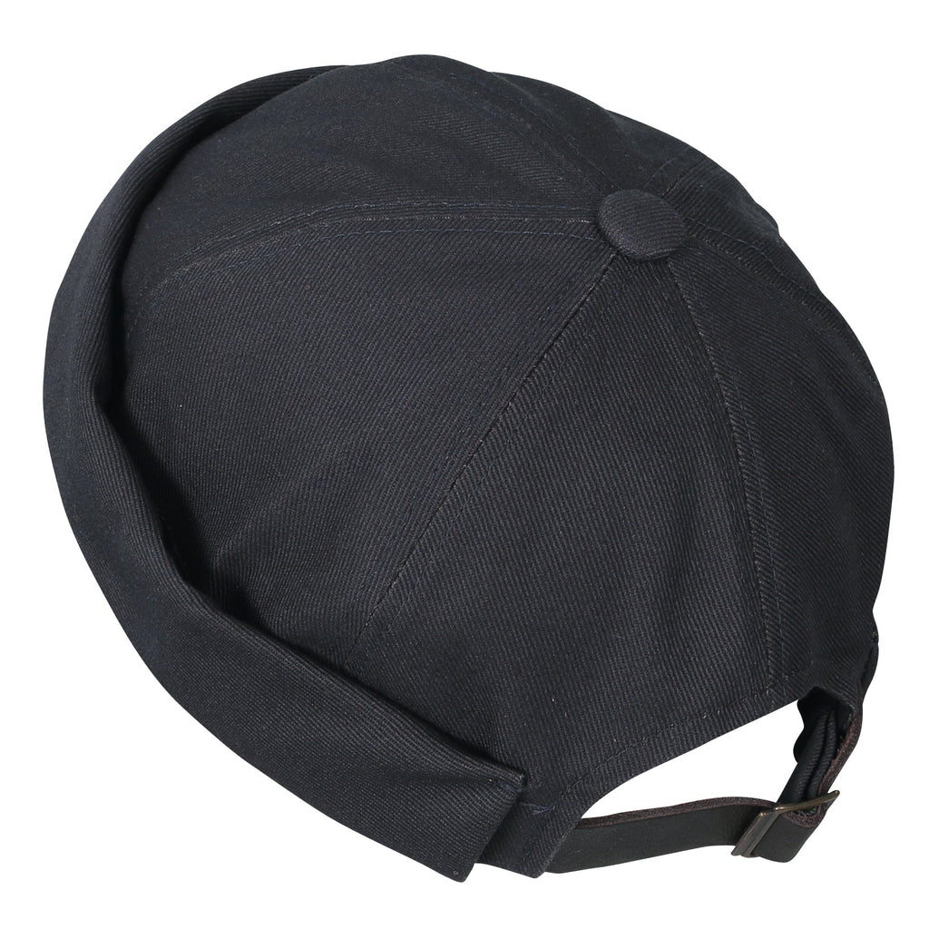 Solid Color Cotton Short Beanie Strap Back Casual Cap Soft Hat