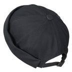 Solid Color Cotton Short Beanie Strap Back Casual Cap Soft Hat