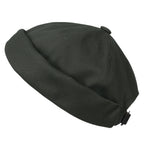 Solid Color Cotton Short Beanie Strap Back Casual Cap Soft Hat