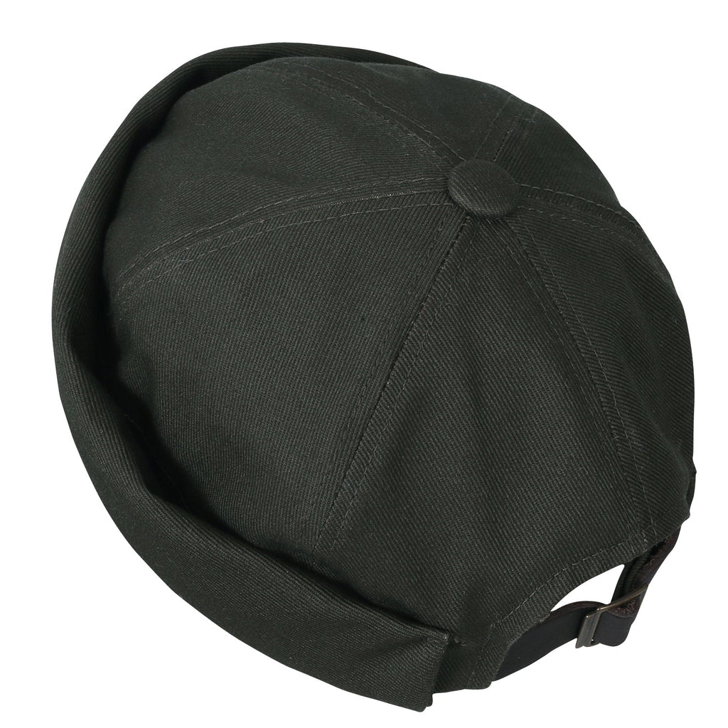 Solid Color Cotton Short Beanie Strap Back Casual Cap Soft Hat