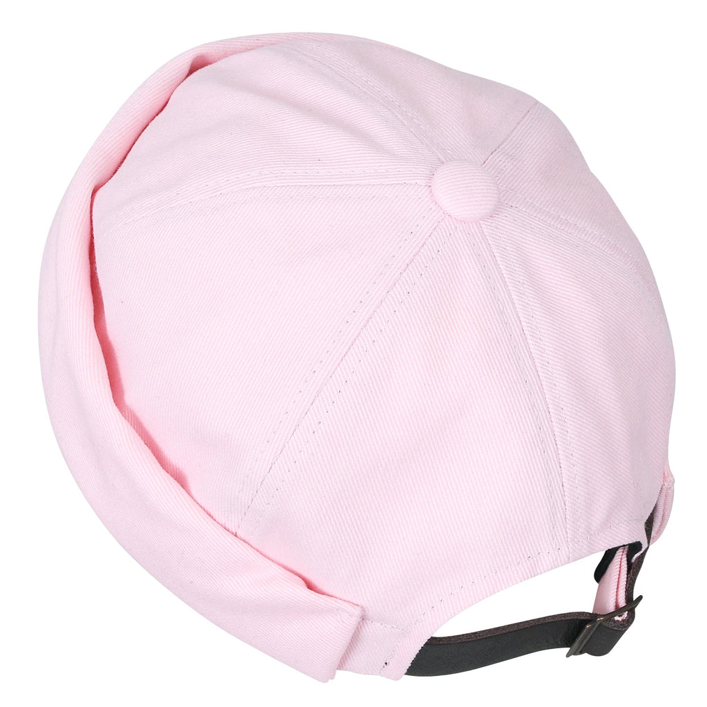 Solid Color Cotton Short Beanie Strap Back Casual Cap Soft Hat
