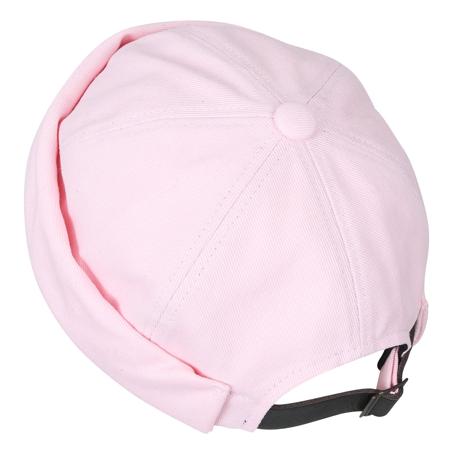 Solid Color Cotton Short Beanie Strap Back Casual Cap Soft Hat