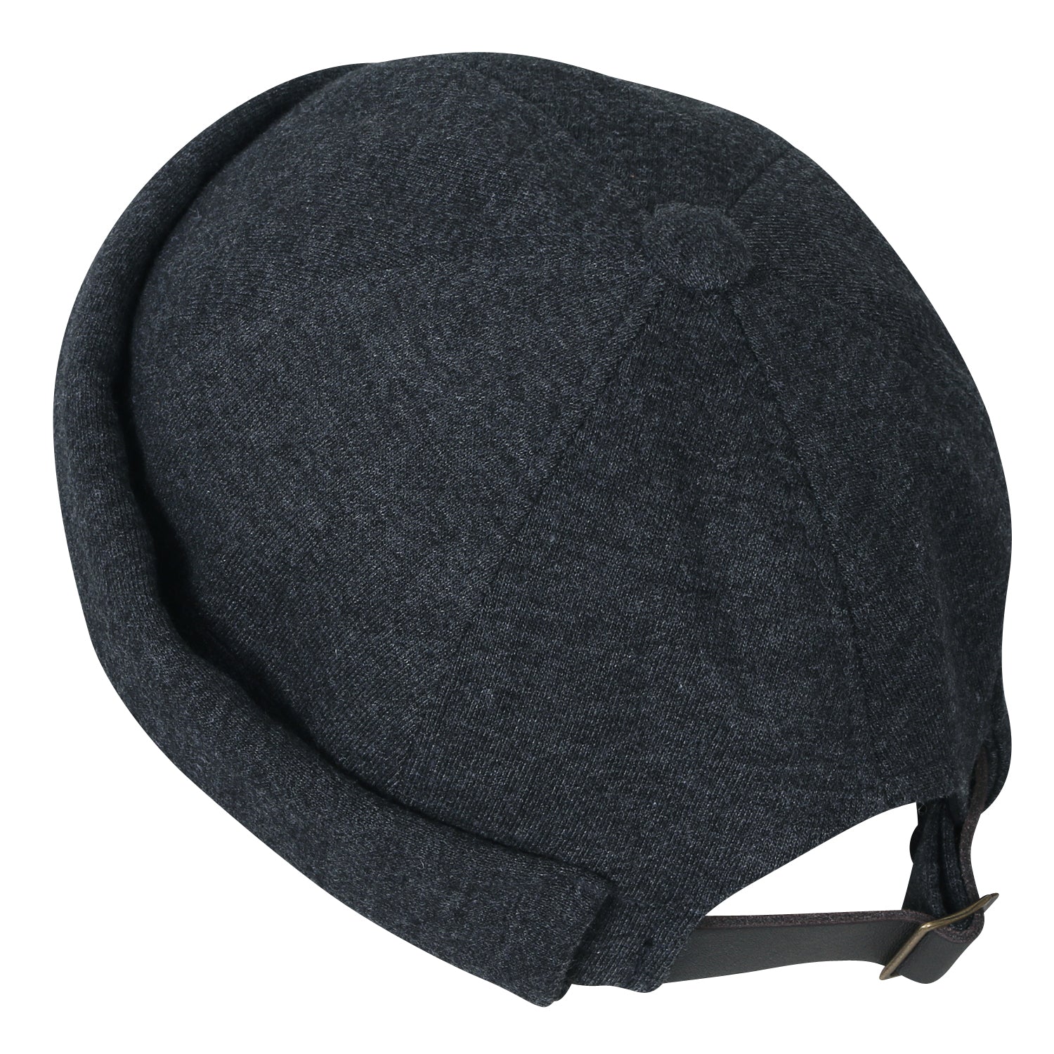 Solid Color Cotton Short Beanie Strap Back Casual Hat Soft Cap