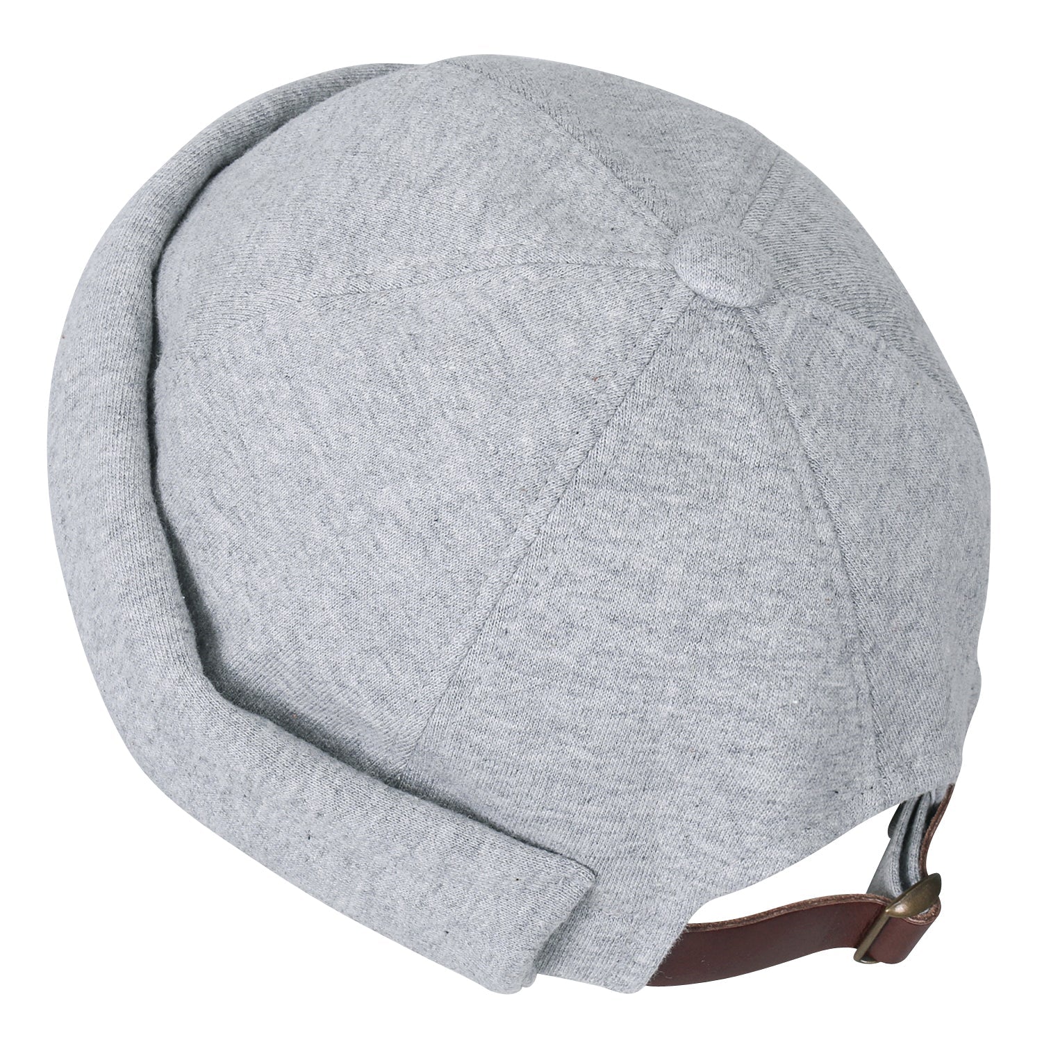 Solid Color Cotton Short Beanie Strap Back Casual Hat Soft Cap