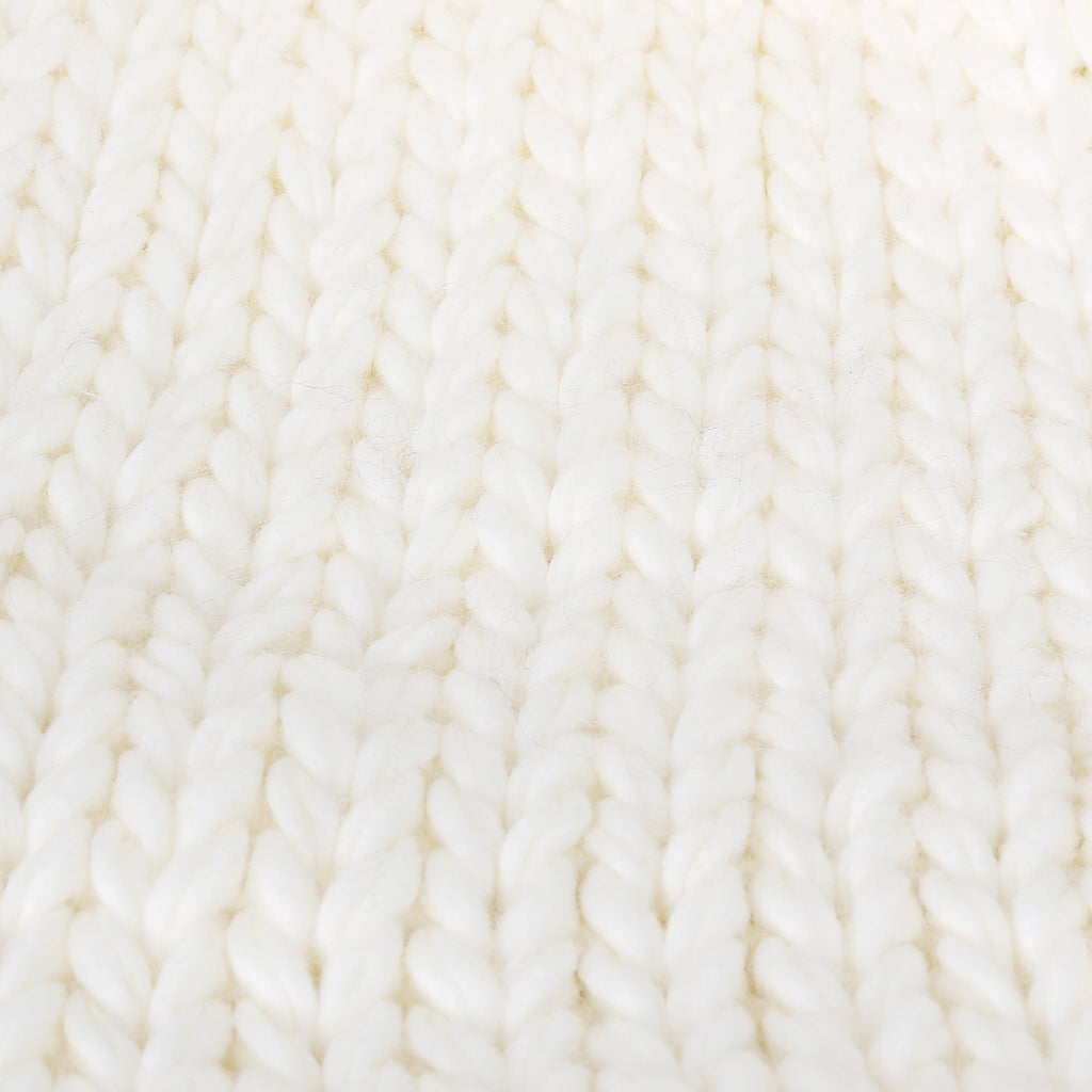 Solid Color Fold Over Long Pompom Beanie Winter Ribbed Knit Slouchy Hat