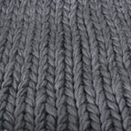 Solid Color Fold Over Long Pompom Beanie Winter Ribbed Knit Slouchy Hat
