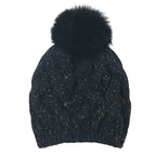 Mixed Color Slouchy Soft Beanie Pompom Ribbed Knit Skully Winter Hat