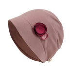 TENCEL™Lyocell Flower Trim Beanie Soft Touch Stretchable Classic Hat