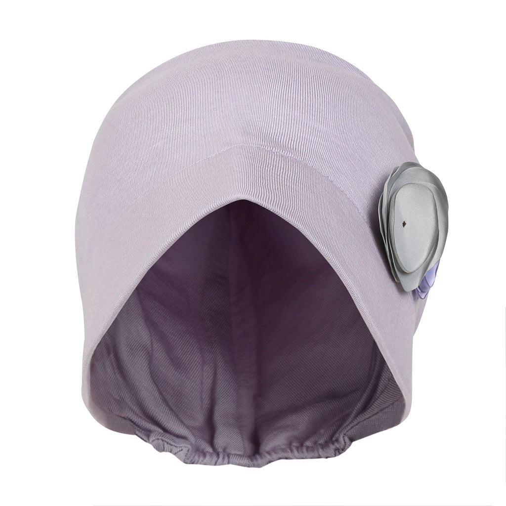 TENCEL™Lyocell Flower Trim Beanie Soft Touch Stretchable Classic Hat