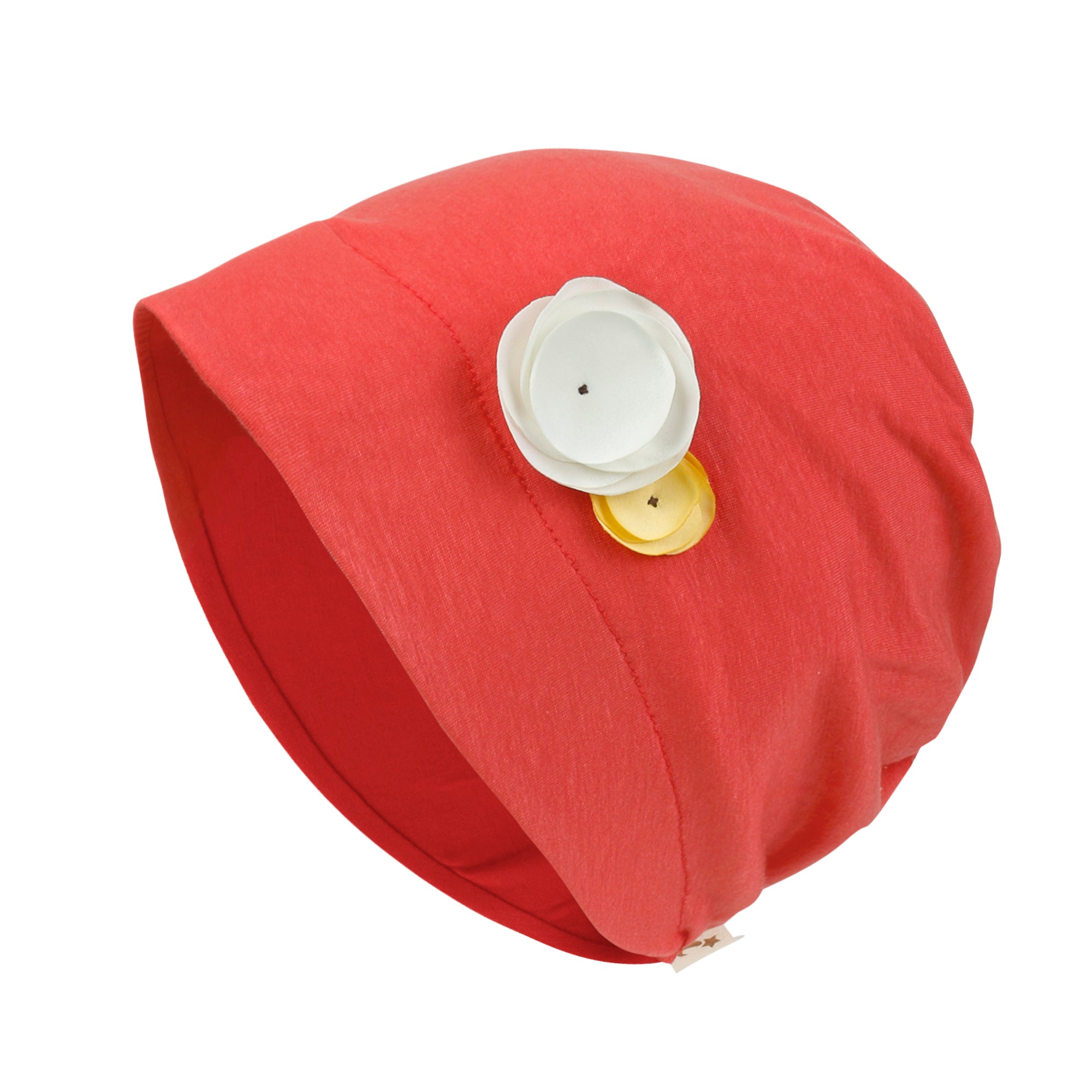 TENCEL™Lyocell Flower Trim Beanie Soft Touch Stretchable Classic Hat