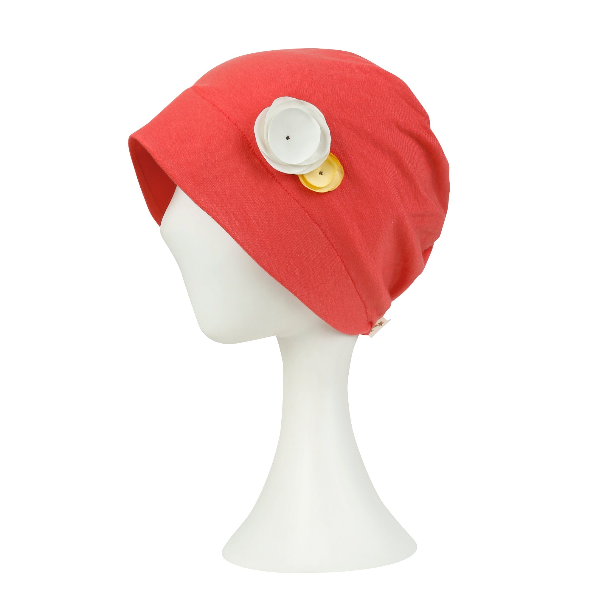 TENCEL™Lyocell Flower Trim Beanie Soft Touch Stretchable Classic Hat