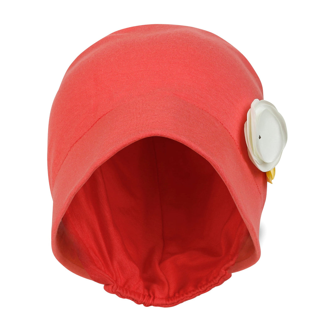 TENCEL™Lyocell Flower Trim Beanie Soft Touch Stretchable Classic Hat