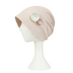 TENCEL™Lyocell Flower Trim Beanie Soft Touch Stretchable Classic Hat