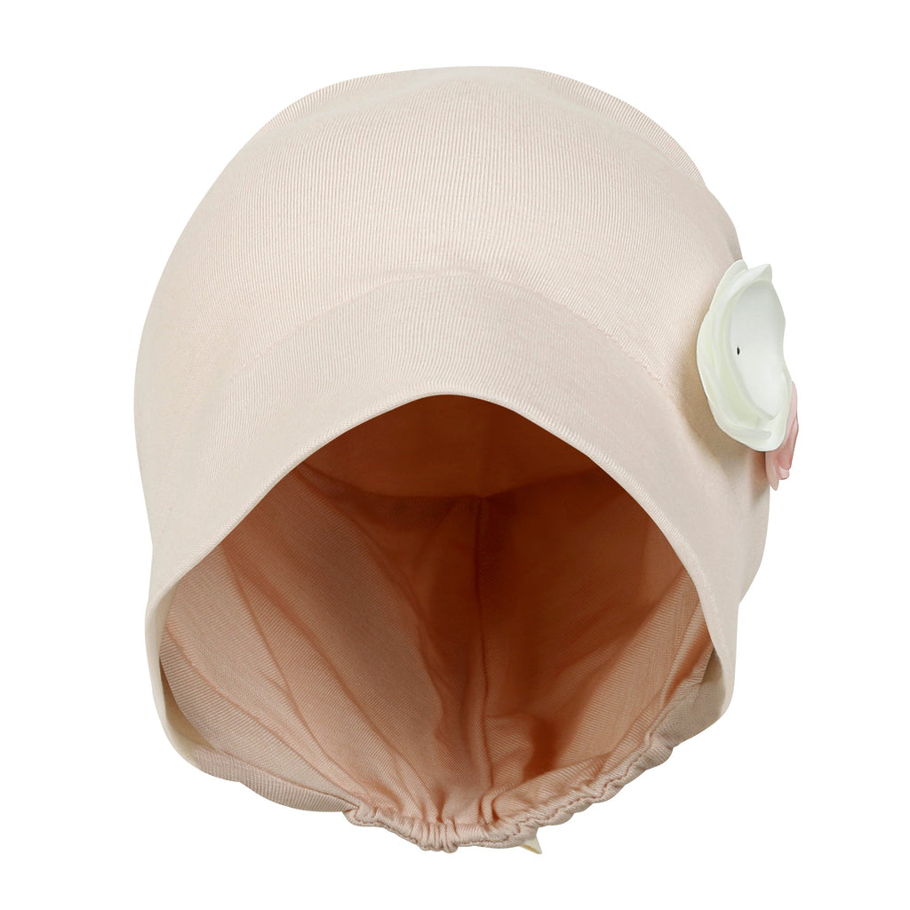 TENCEL™Lyocell Flower Trim Beanie Soft Touch Stretchable Classic Hat