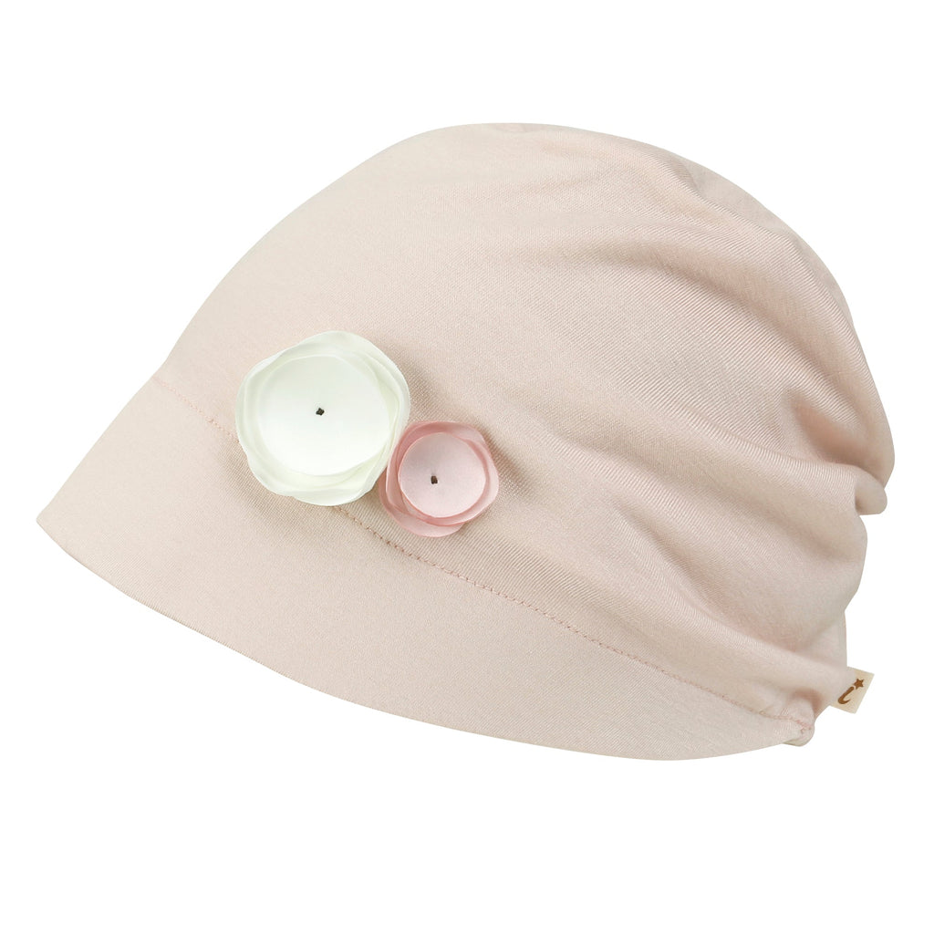 TENCEL™Lyocell Flower Trim Beanie Soft Touch Stretchable Classic Hat