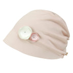 TENCEL™Lyocell Flower Trim Beanie Soft Touch Stretchable Classic Hat