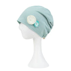 TENCEL™Lyocell Flower Trim Beanie Ultra Soft Stretchable Head Cover Hat