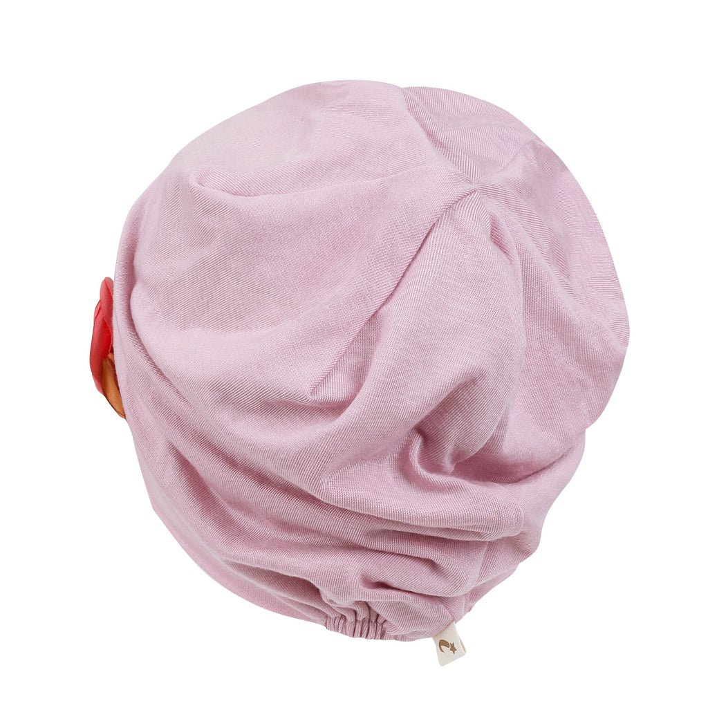 TENCEL™Lyocell Flower Trim Beanie Ultra Soft Stretchable Head Cover Hat