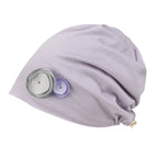 TENCEL™Lyocell Flower Trim Beanie Ultra Soft Stretchable Head Cover Hat