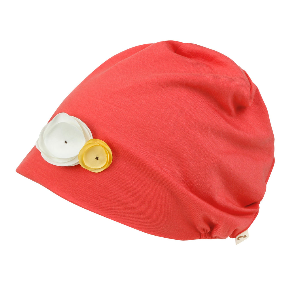 TENCEL™Lyocell Flower Trim Beanie Ultra Soft Stretchable Head Cover Hat
