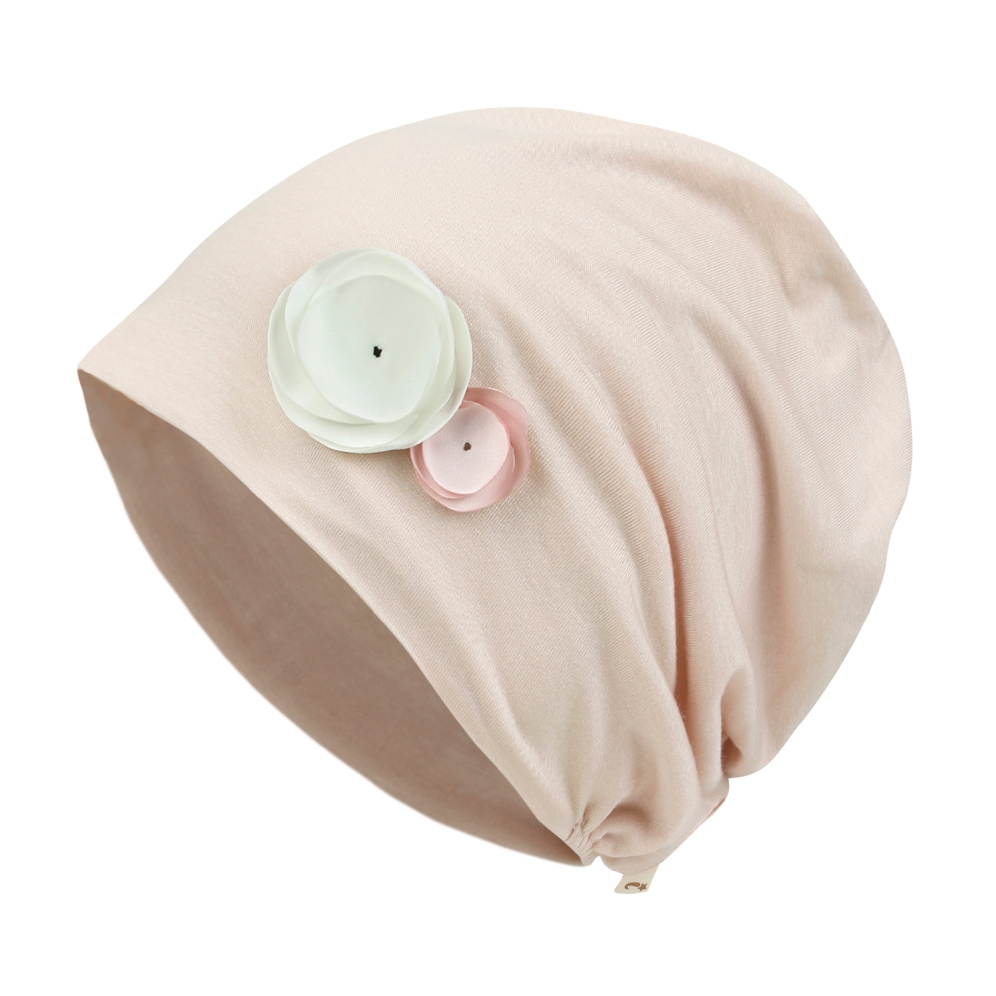 TENCEL™Lyocell Flower Trim Beanie Ultra Soft Stretchable Head Cover Hat