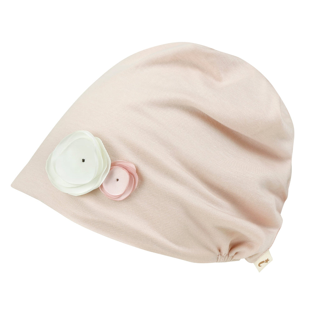 TENCEL™Lyocell Flower Trim Beanie Ultra Soft Stretchable Head Cover Hat