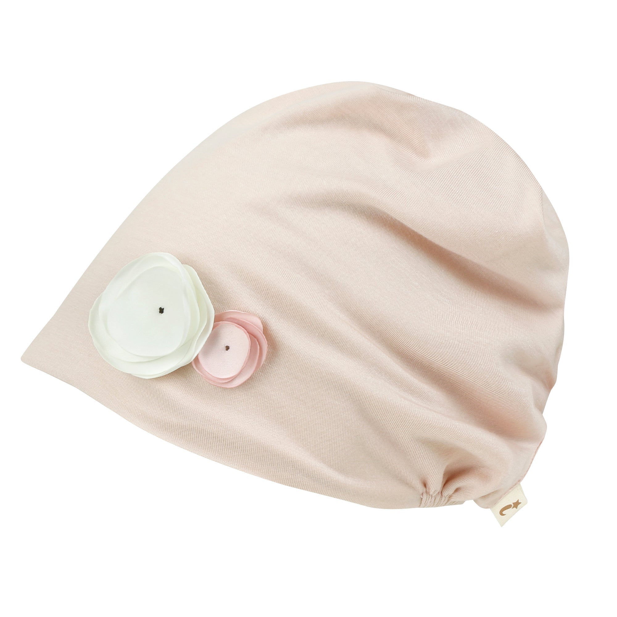 TENCEL™Lyocell Flower Trim Beanie Ultra Soft Stretchable Head Cover Hat