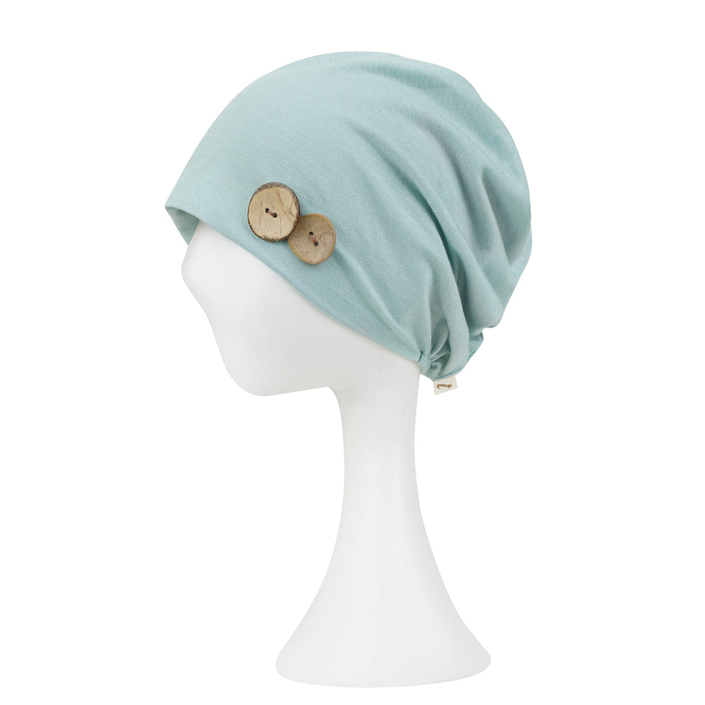 TENCEL™Lyocell Flower Trim Beanie Ultra Soft Stretchable Head Cover Hat