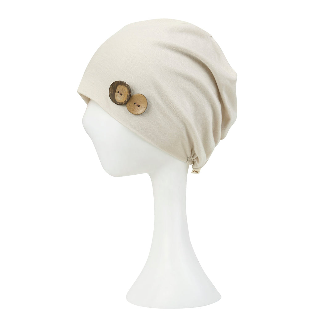 TENCEL™Lyocell Flower Trim Beanie Ultra Soft Stretchable Head Cover Hat