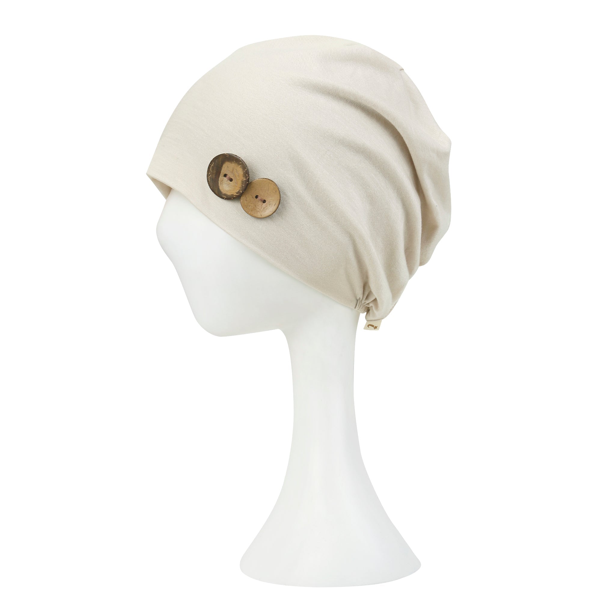 TENCEL™Lyocell Flower Trim Beanie Ultra Soft Stretchable Head Cover Hat