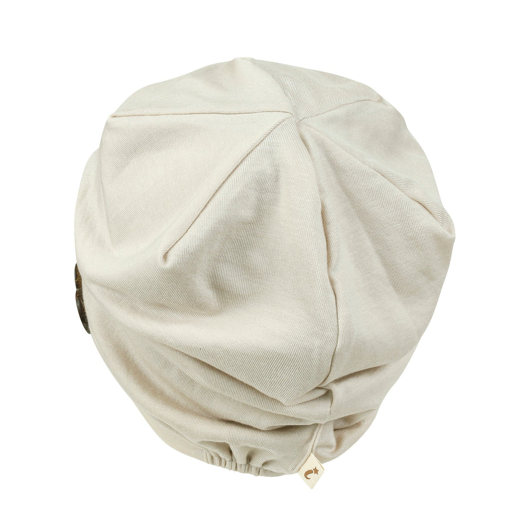 TENCEL™Lyocell Flower Trim Beanie Ultra Soft Stretchable Head Cover Hat