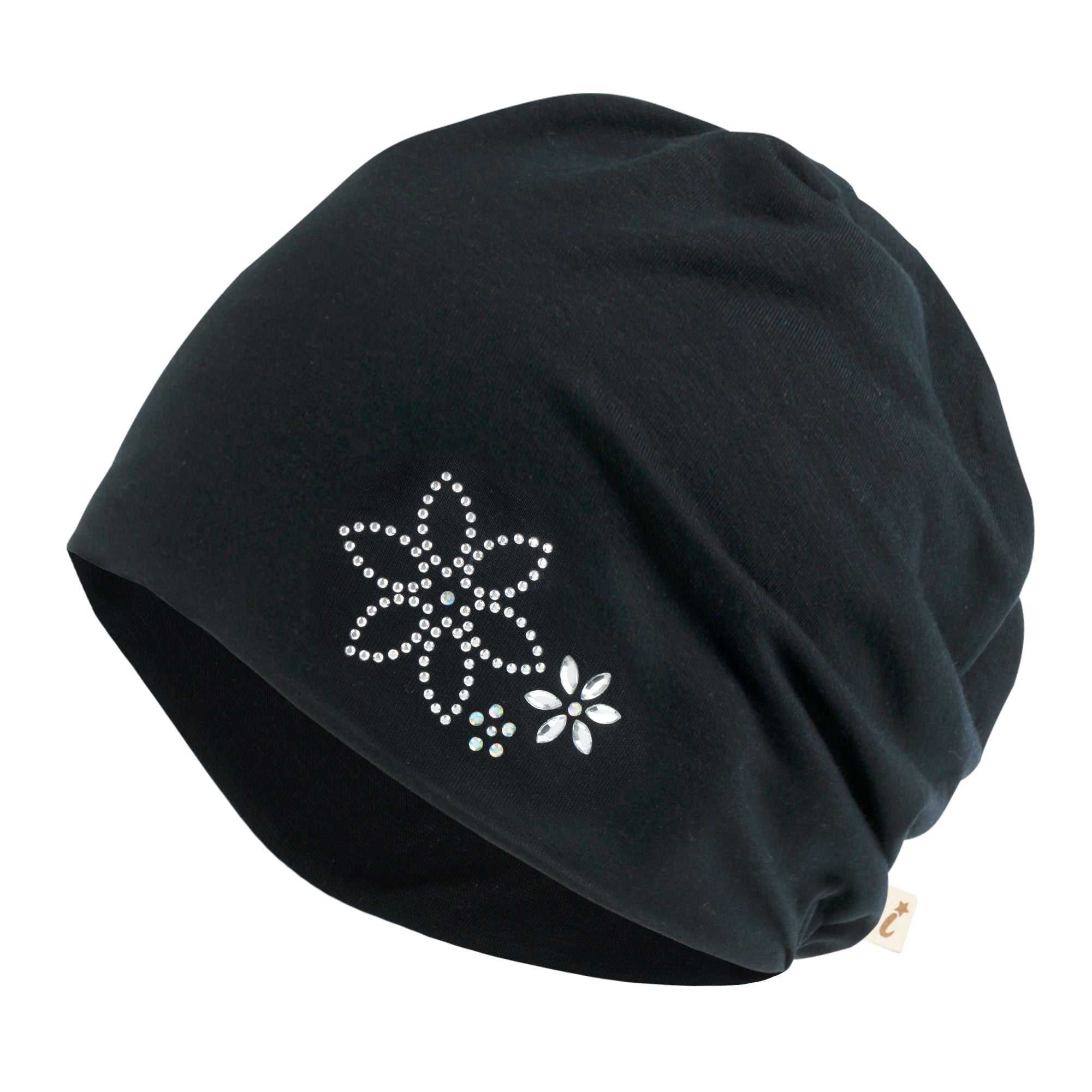 TENCEL™Lyocell Rhinestone Chemo Beanie Ultra Soft Head Cover Sleep Hat