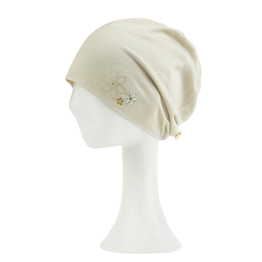TENCEL™Lyocell Rhinestone Chemo Beanie Ultra Soft Head Cover Sleep Hat
