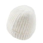 Angora Blended Color Fold Over Short Beanie Ribbed Knit Winter Hat