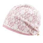 Tencel Lyocell Lace Covered Chemo Beanie Soft Head Cover Sleep Hat