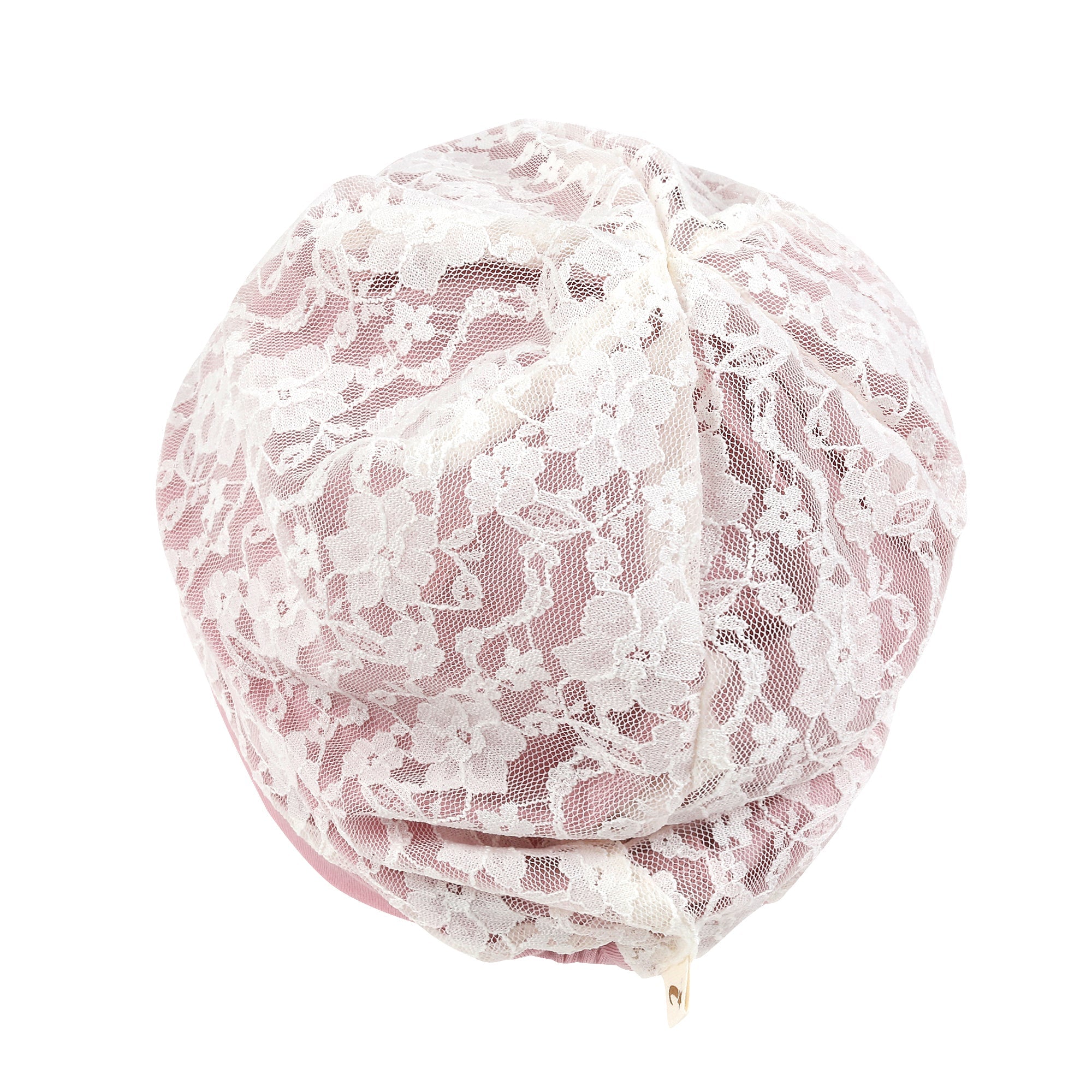 Tencel Lyocell Lace Covered Chemo Beanie Soft Head Cover Sleep Hat