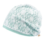 Tencel Lyocell Lace Covered Chemo Beanie Soft Head Cover Sleep Hat