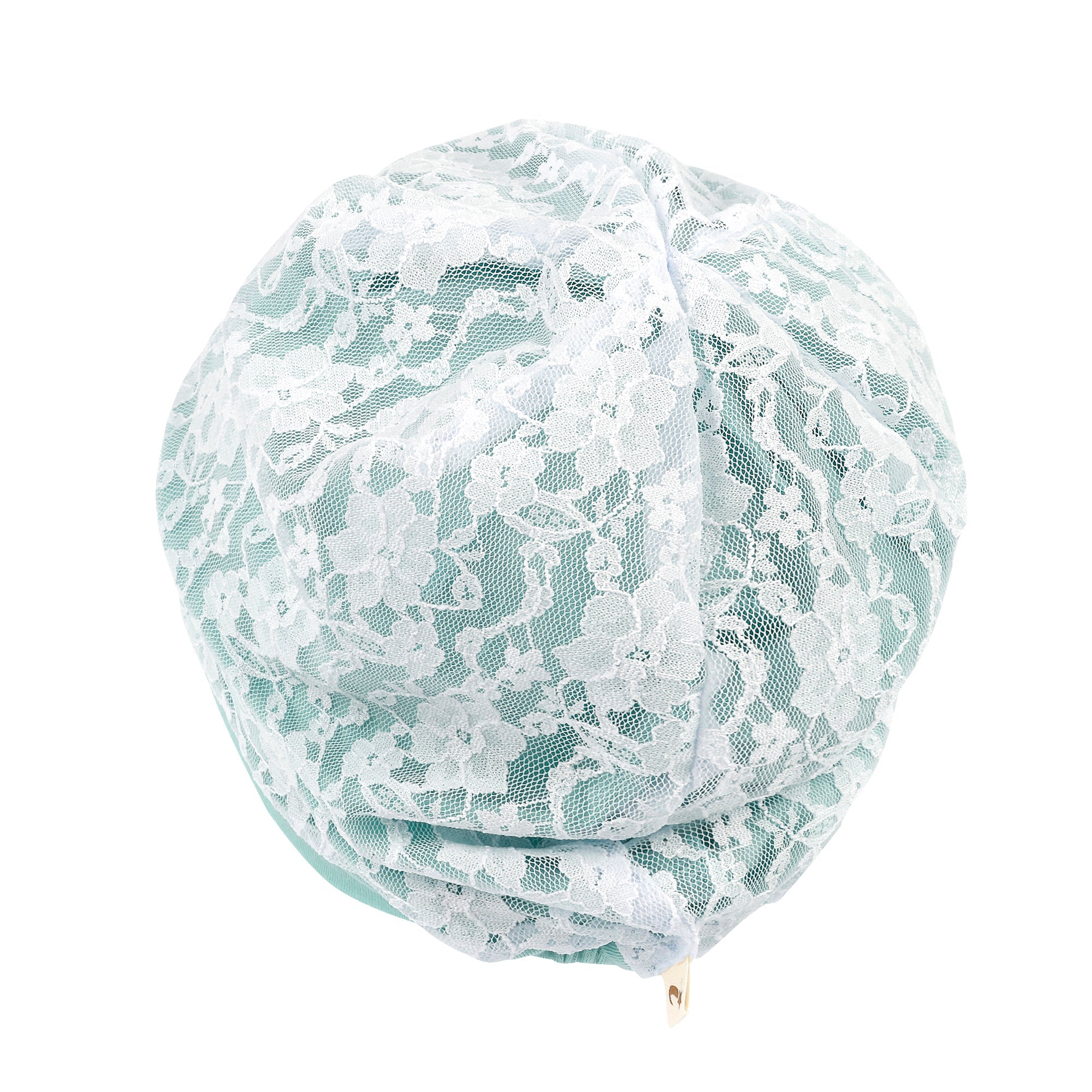 Tencel Lyocell Lace Covered Chemo Beanie Soft Head Cover Sleep Hat