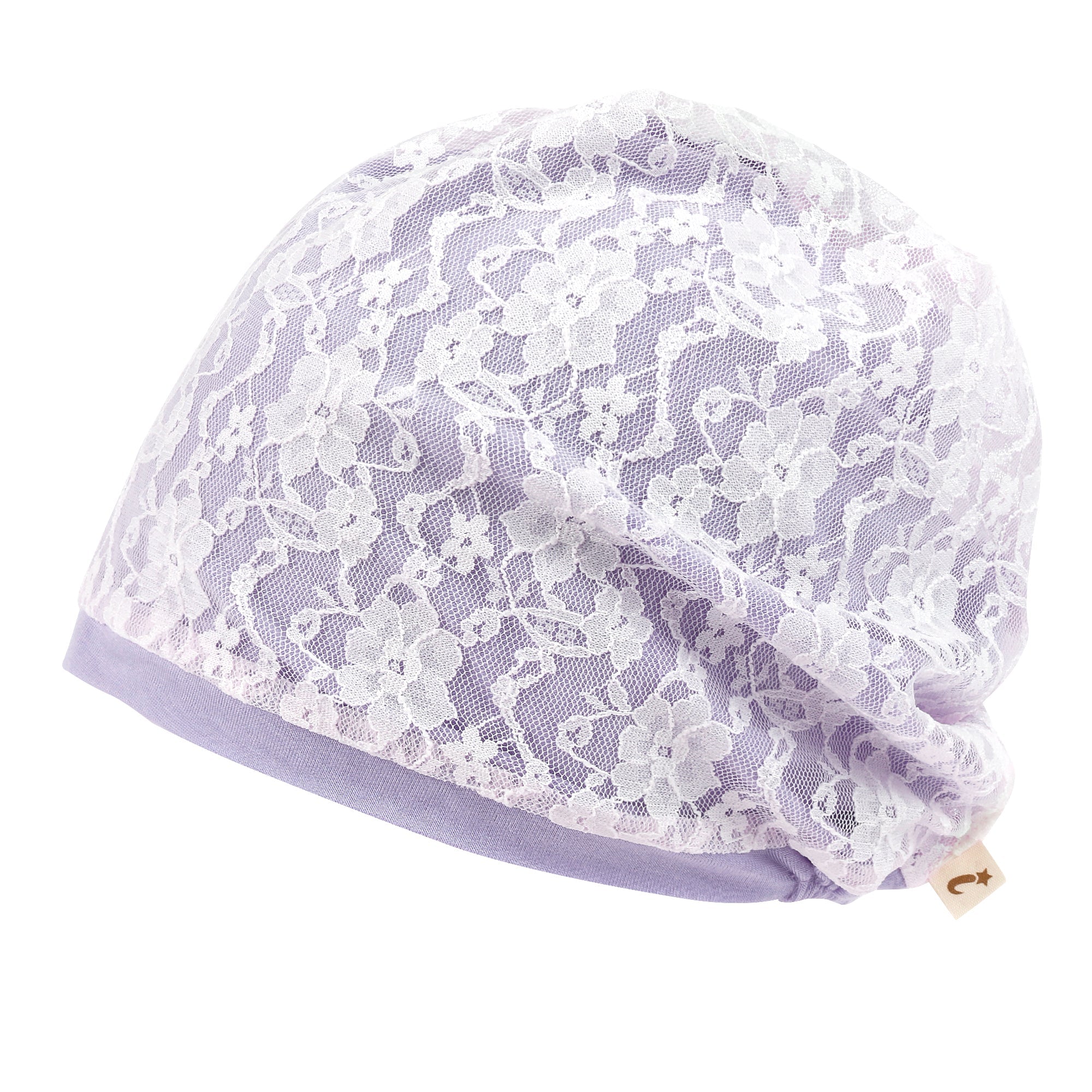 Tencel Lyocell Lace Covered Chemo Beanie Soft Head Cover Sleep Hat