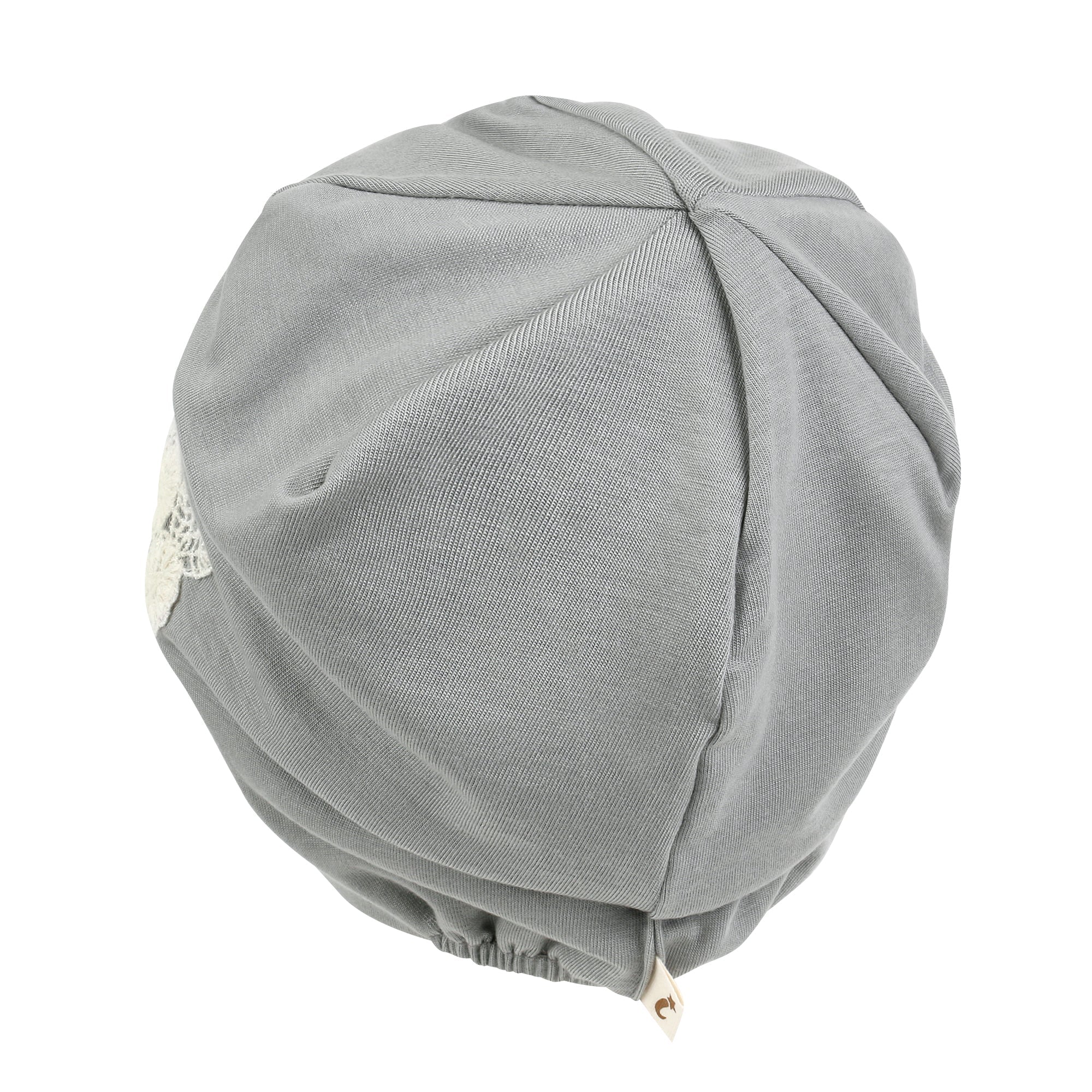 Tencel Lyocell Flower Lace Motif Chemo Beanie Soft Head Cover Sleep Hat