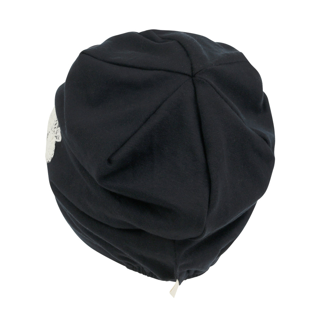 Tencel Lyocell Flower Lace Motif Chemo Beanie Soft Head Cover Sleep Hat